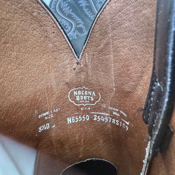 Nocona Jackpot Black 13” Round Toe Cowboy Boots NB5550 Size 8.5D - Picture 7 of 8
